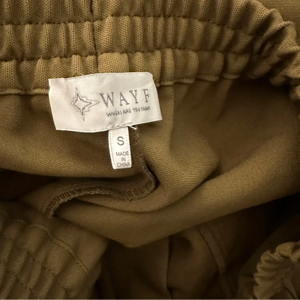 Wayf Olive Cargo Wide Leg‎ Pants Sz Small - Picture 10 of 13